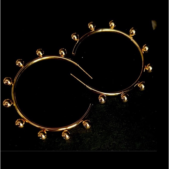 FP Gold Earrings/studs Hoop 14k gold filled designer - Picture 2 of 5